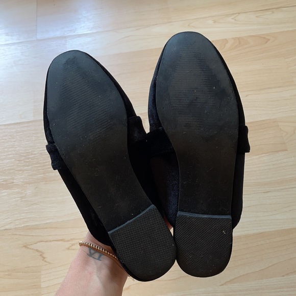 Women’s Velvet Black Slip On Mules - Picture 6 of 6